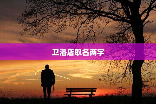 卫浴店取名两字