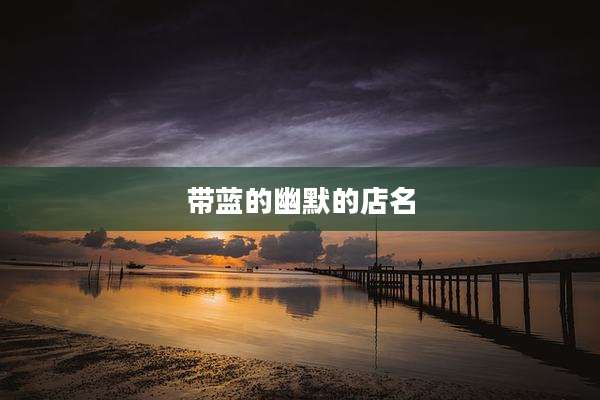 带蓝的幽默的店名