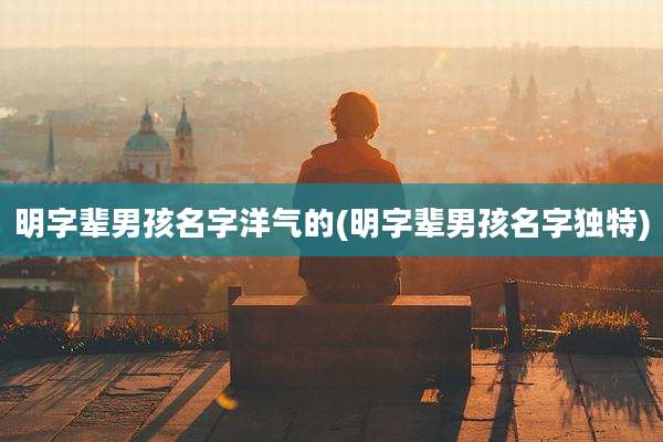 明字辈男孩名字洋气的(明字辈男孩名字独特)