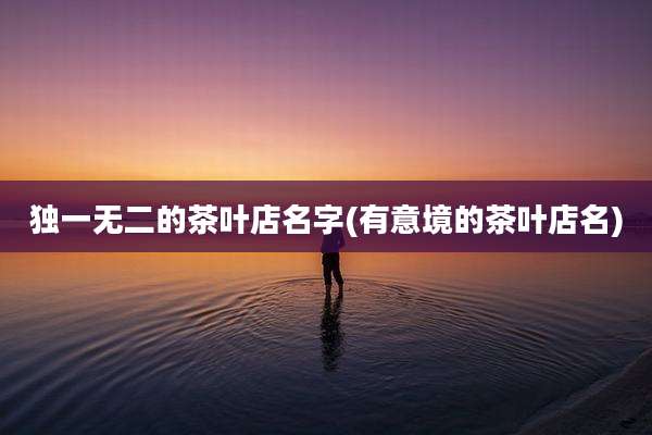 独一无二的茶叶店名字(有意境的茶叶店名)