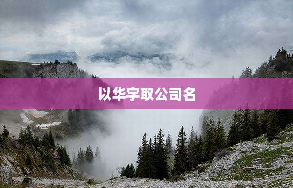 以华字取公司名