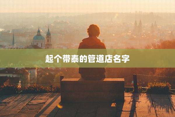 起个带泰的管道店名字