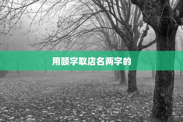 用颐字取店名两字的
