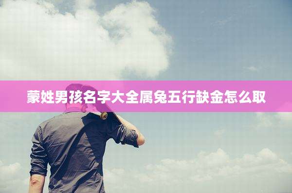 蒙姓男孩名字大全属兔五行缺金怎么取