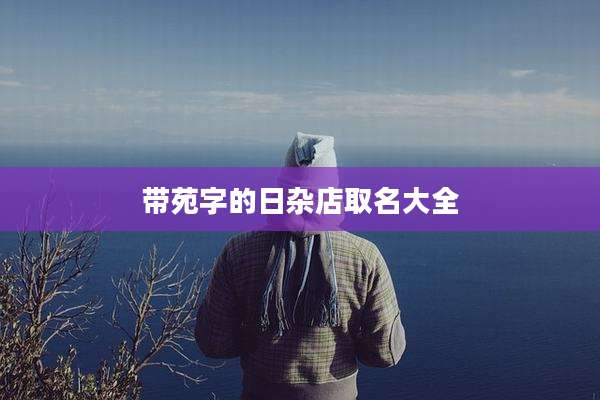 带苑字的日杂店取名大全