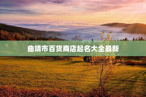 曲靖市百货商店起名大全最新