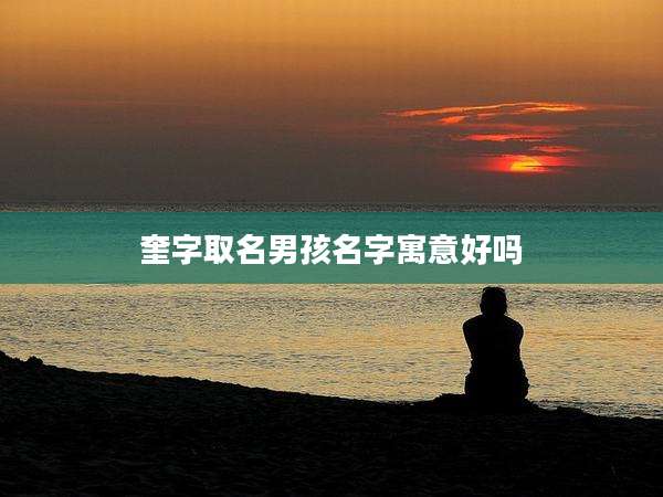 奎字取名男孩名字寓意好吗