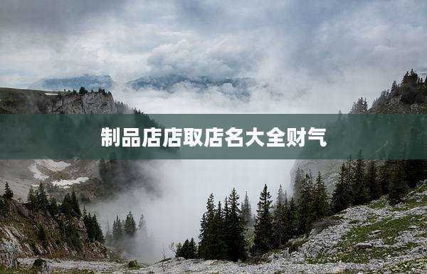 制品店店取店名大全财气