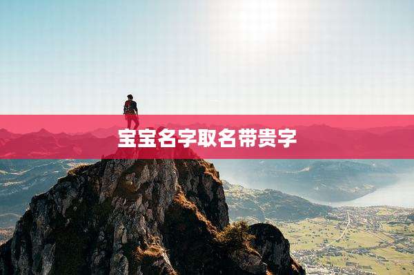宝宝名字取名带贵字