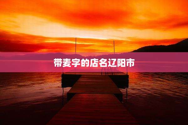 带麦字的店名辽阳市