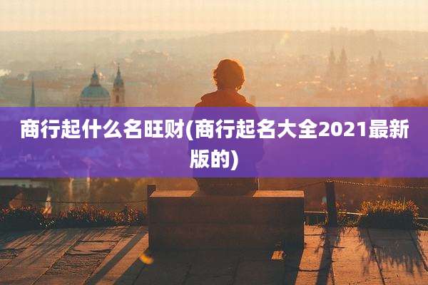 商行起什么名旺财(商行起名大全2021最新版的)