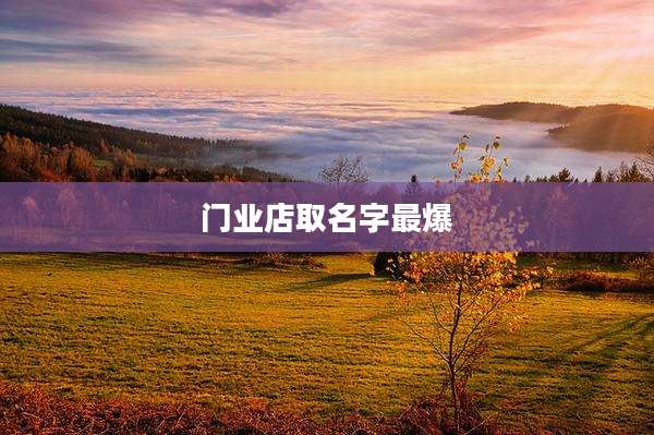 门业店取名字最爆