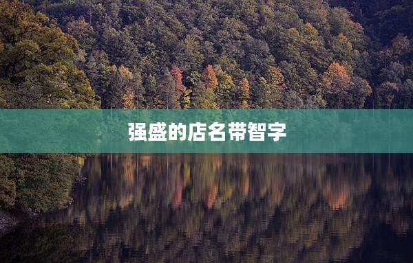 强盛的店名带智字