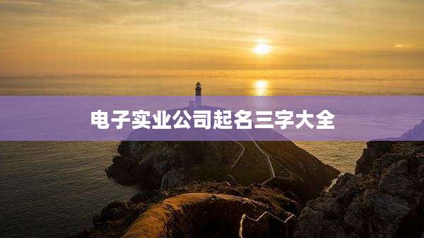 电子实业公司起名三字大全