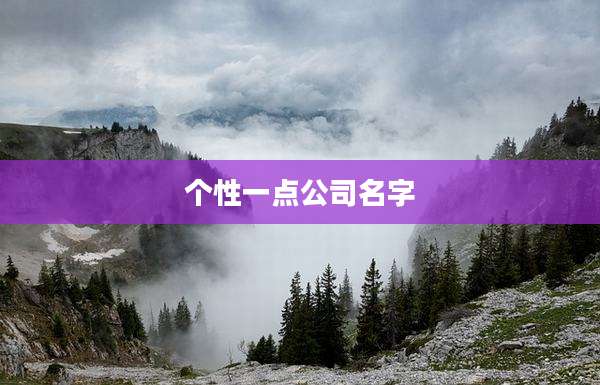 个性一点公司名字