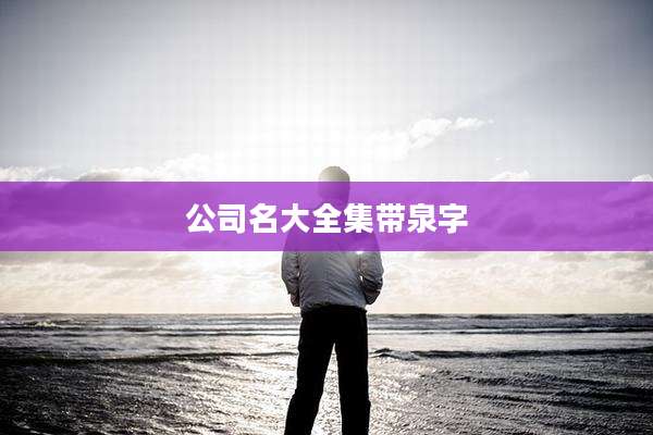 公司名大全集带泉字