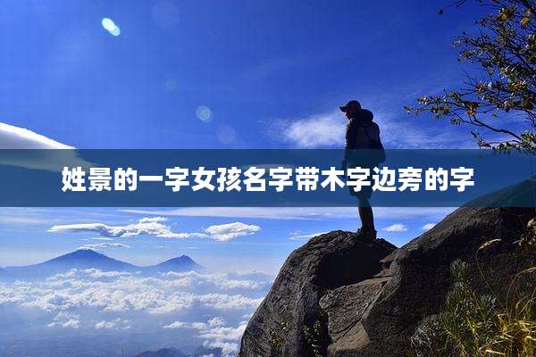 姓景的一字女孩名字带木字边旁的字