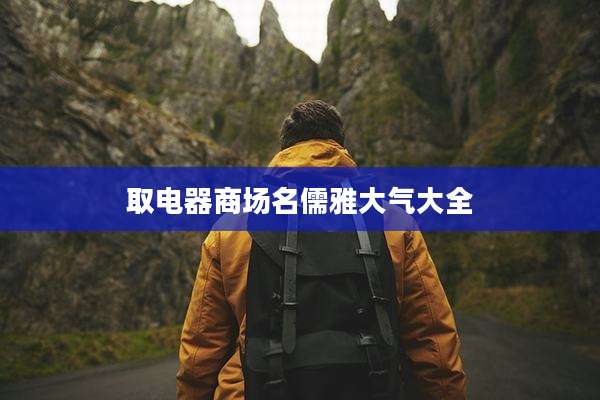 取电器商场名儒雅大气大全