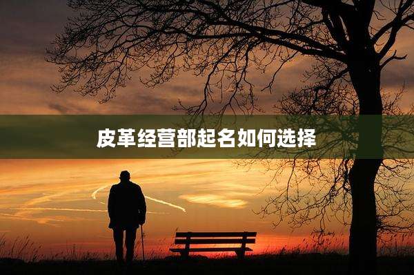 皮革经营部起名如何选择