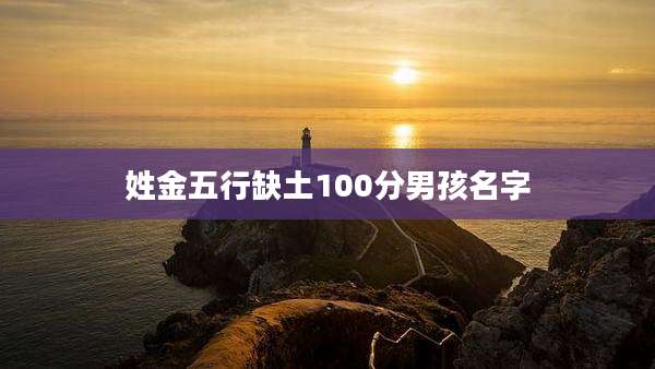 姓金五行缺土100分男孩名字