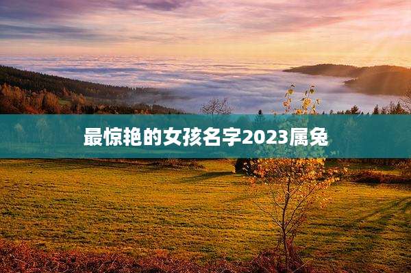 最惊艳的女孩名字2023属兔