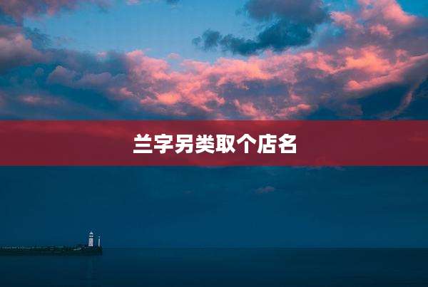 兰字另类取个店名