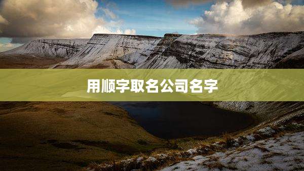 用顺字取名公司名字