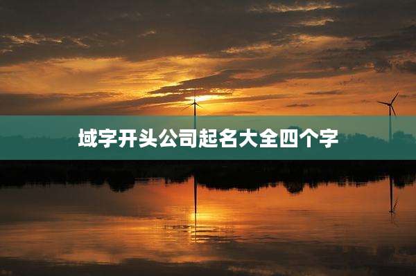 域字开头公司起名大全四个字