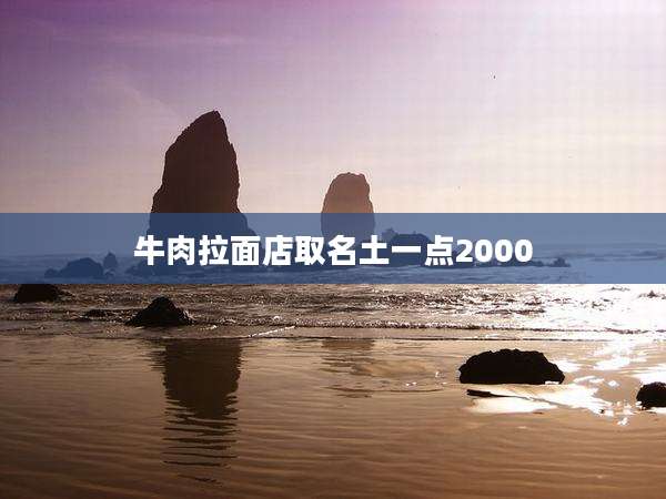 牛肉拉面店取名土一点2000