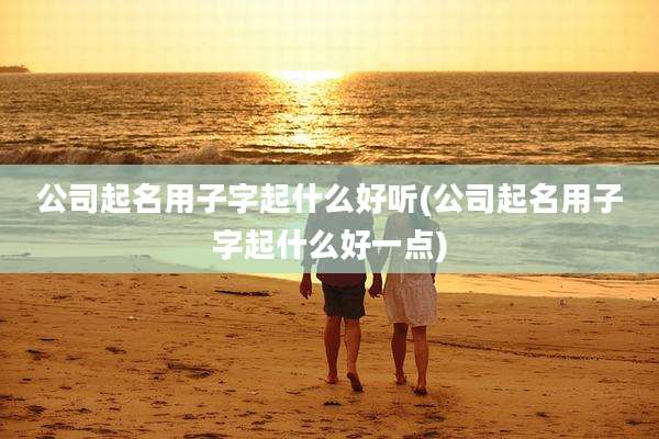 公司起名用子字起什么好听(公司起名用子字起什么好一点)