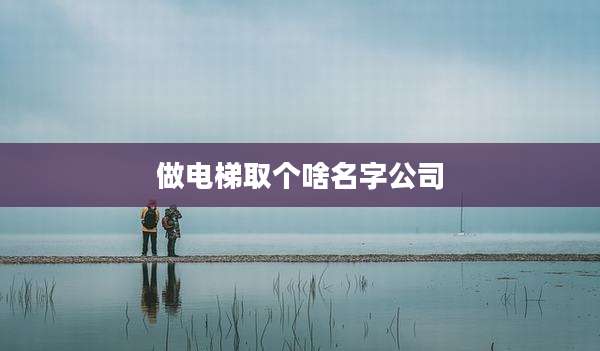 做电梯取个啥名字公司