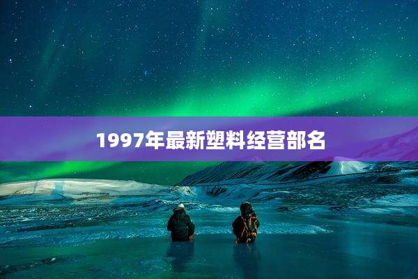 1997年最新塑料经营部名