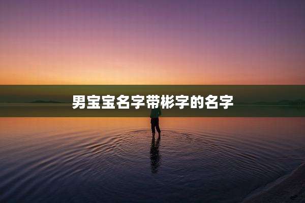 男宝宝名字带彬字的名字
