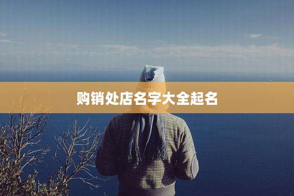 购销处店名字大全起名
