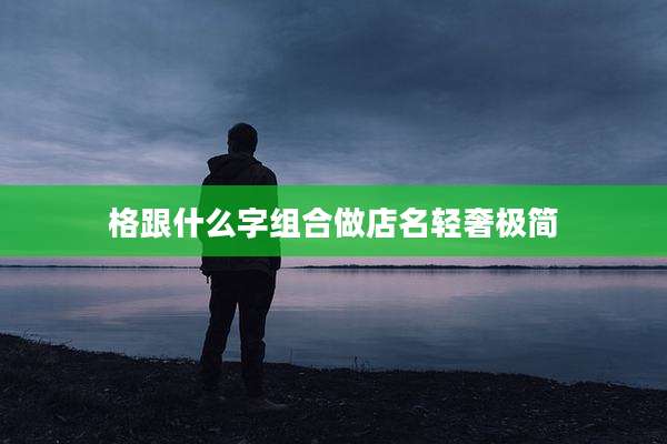 格跟什么字组合做店名轻奢极简