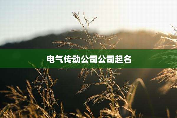 电气传动公司公司起名
