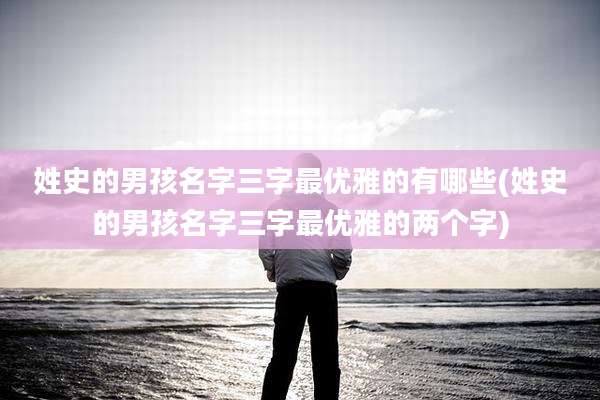 姓史的男孩名字三字最优雅的有哪些(姓史的男孩名字三字最优雅的两个字)