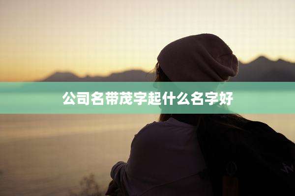 公司名带茂字起什么名字好