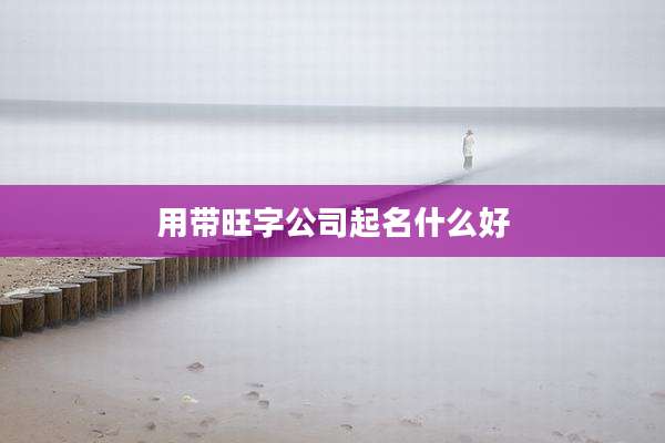 用带旺字公司起名什么好