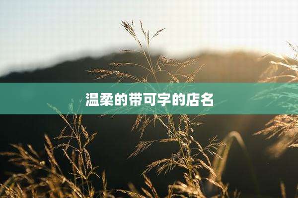 温柔的带可字的店名
