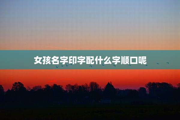 女孩名字印字配什么字顺口呢