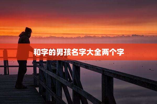 和字的男孩名字大全两个字