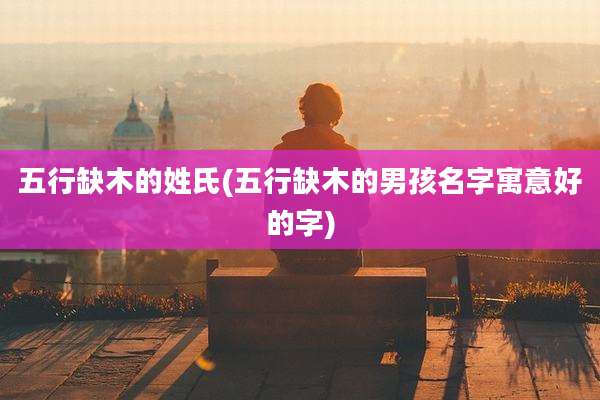 五行缺木的姓氏(五行缺木的男孩名字寓意好的字)