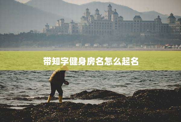 带知字健身房名怎么起名