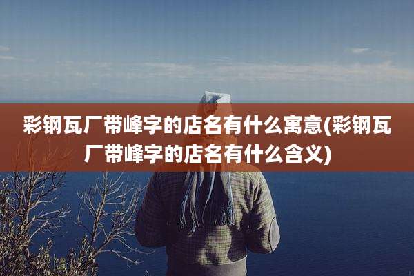 彩钢瓦厂带峰字的店名有什么寓意(彩钢瓦厂带峰字的店名有什么含义)