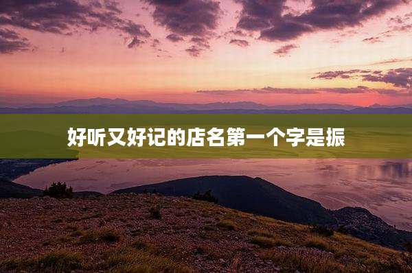 好听又好记的店名第一个字是振
