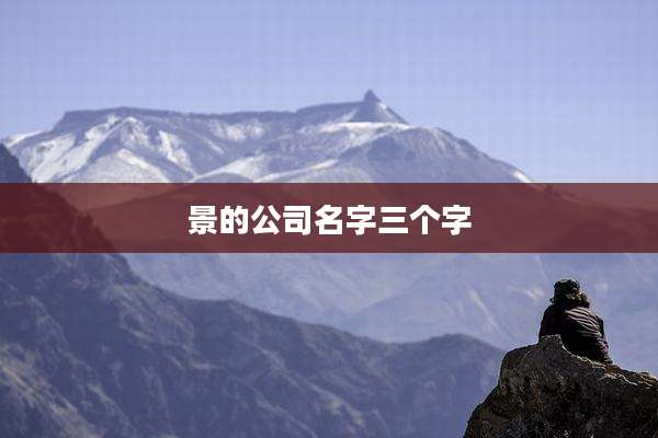 景的公司名字三个字