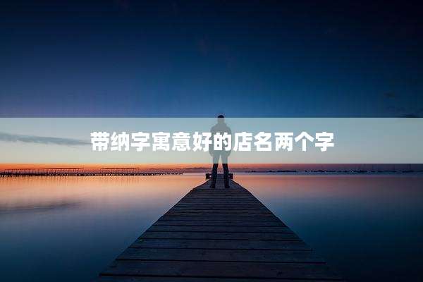 带纳字寓意好的店名两个字