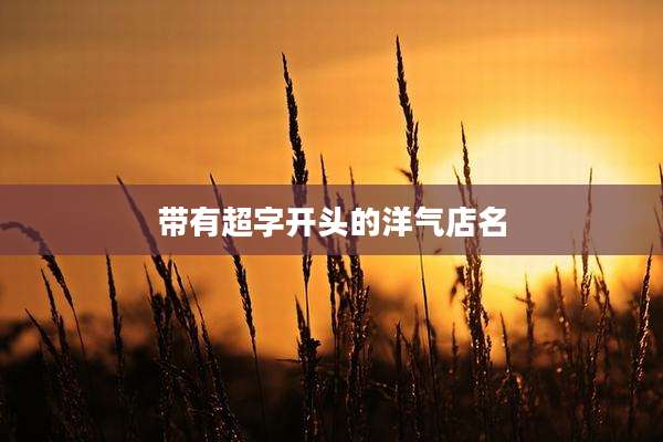 带有超字开头的洋气店名