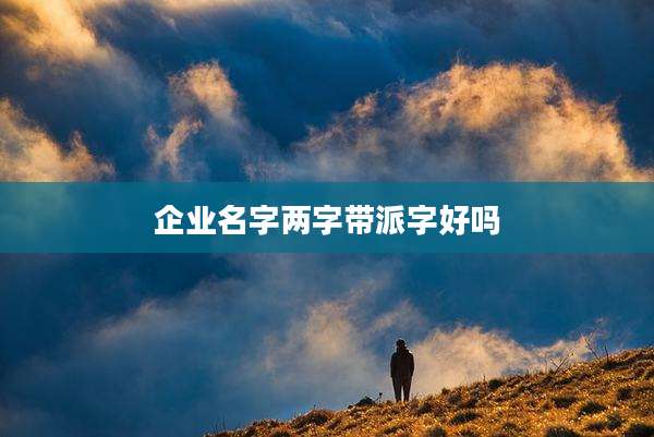 企业名字两字带派字好吗